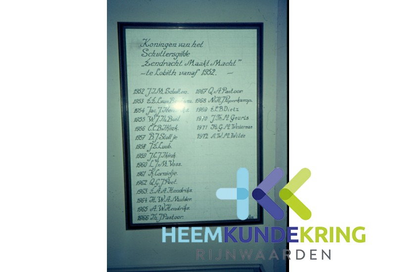 Namen van Koningen EMM Lobith 1952
